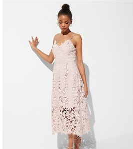 Nwt Express floral lace midi dress sz lg